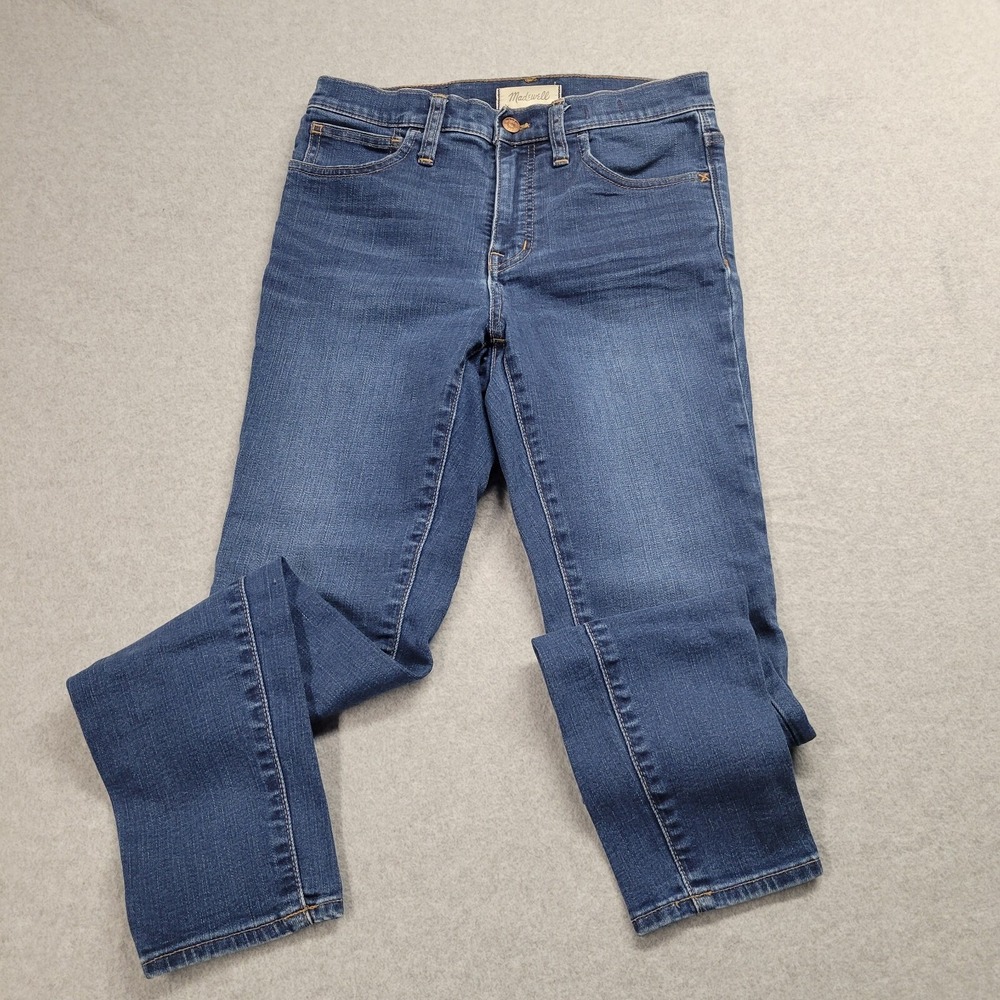 Madewell‎ Roadtripper Skinny Jeans Medium Wash Blue High Rise Denim Size 27